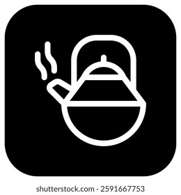 Editable teapot, kettle vector icon. Wellness, spa, relaxation. Part of a big icon set family. Perfect for web and app interfaces, presentations, infographics, etc