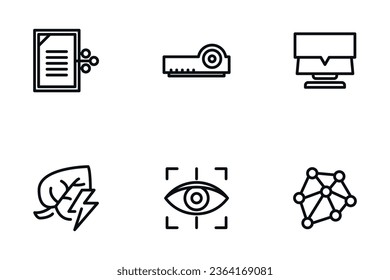 Editable Technology icons set. Vector. EPS 10