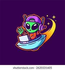 editable technology mascot vector design with separated layers. Playful, modern and fully customizable.
