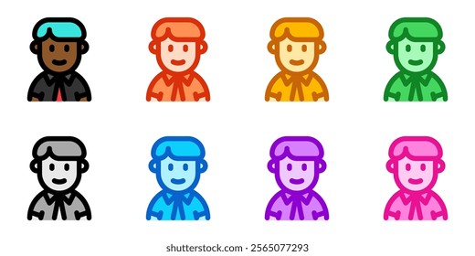 Editable teen, adolosence, boy, girl avatar vector icon. User, profile, identity, persona. Part of a big icon set family. Perfect for web and app interfaces, presentations, infographics, etc