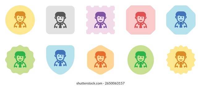 Adolescente editável, adolosence, menino, menina avatar vetor ícone. Usuário, perfil, identidade, persona. Parte de uma grande família de conjuntos de ícones. Perfeito para interfaces web e app, apresentações, infográficos, etc