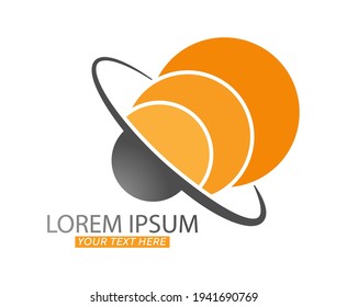 Editable template for a company logo, logo, or brand. A simple vector image with a geometric circle, isolated on a white background. Flat design.