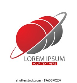 Editable template for a company logo, logo, or brand. A simple vector image with a geometric circle, isolated on a white background. Flat design.