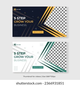 Editable template design for any kind of video thumbnail.