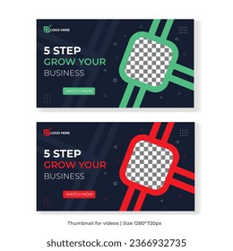 Editable template design for any kind of video thumbnail.