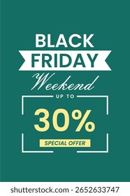 Diseño de Plantilla Editable para Black Friday Weekend Sale – 30% de descuento