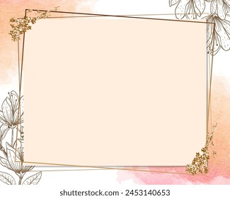 Editable Template Flower Frame Design