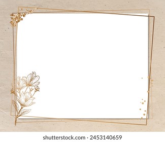 Editable Template Flower Frame Design