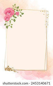 Editable Template Flower Frame Design