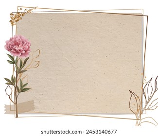 Editable Template Flower Frame Design