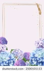Editable Template Flower Frame Design