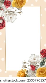 Editable Template Flower Frame Design