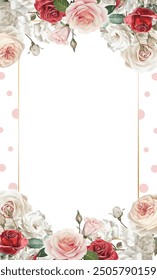 Editable Template Flower Frame Design