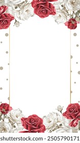 Editable Template Flower Frame Design