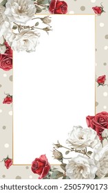 Editable Template Flower Frame Design