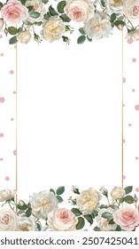 Editable Template Flower Frame Design