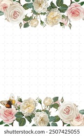 Editable Template Flower Frame Design