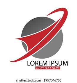 Editable template for a logo, emblem or brand of a company. Simple vector illustration isolated on white background. Flat design.