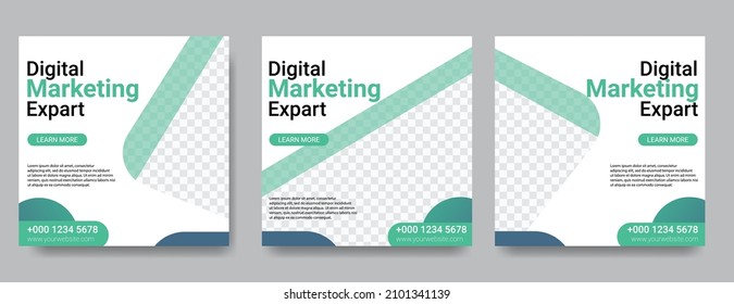 Editable template post for social media ad. Web banner ads for promotion design with yellow and black color.
