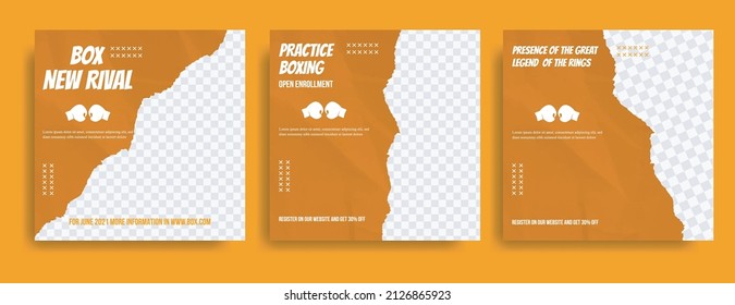 Editable template post for social media ad. Web banner ads for promotion design with yellow color.