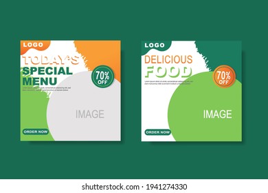 Editable template posts for promotional food menu ads up to 70%.