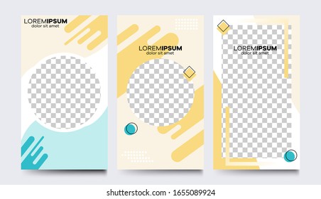 Editable template for social networks stories, vector illustration. Creative Stories Pack. Social Media Templates.