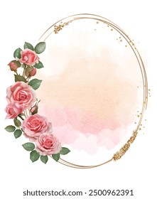 Editable Template Vintage Flower Frame Design