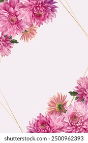 Editable Template Vintage Flower Frame Design