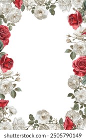 Editable Template Vintage Flower Frame Design