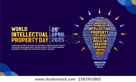 Editable template
World Intellectual Property Day for poster, banner, social media post, web display etc.