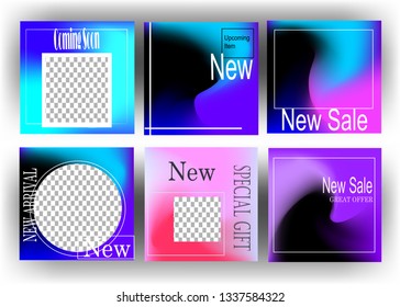editable templates for social media Stories. Modern cover design for social media, flyers, card. vector