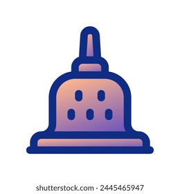 Templo editable, icono de Vector del santuario. Lugar famoso, monumento, estructura, cultura, edificio, arquitectura. Parte de una gran familia de iconos. Perfecto para interfaces de Web y App, presentaciones, infografías, etc