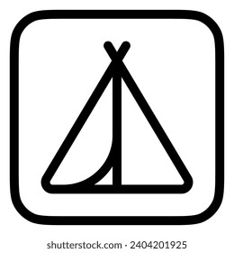 Editable tepee tent vector icon. Part of a big icon set family. Perfect for web and app interfaces, presentations, infographics, etc