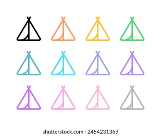 Editable tepee tent vector icon. Part of a big icon set family. Perfect for web and app interfaces, presentations, infographics, etc