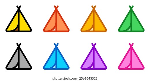 Editable tepee tent vector icon. Part of a big icon set family. Perfect for web and app interfaces, presentations, infographics, etc