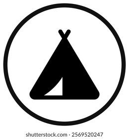 Editable tepee tent vector icon. Part of a big icon set family. Perfect for web and app interfaces, presentations, infographics, etc