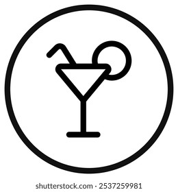 Tequila editável, ícone do vetor de cocktail. Parte de uma grande família de conjuntos de ícones. Perfeito para interfaces web e app, apresentações, infográficos, etc