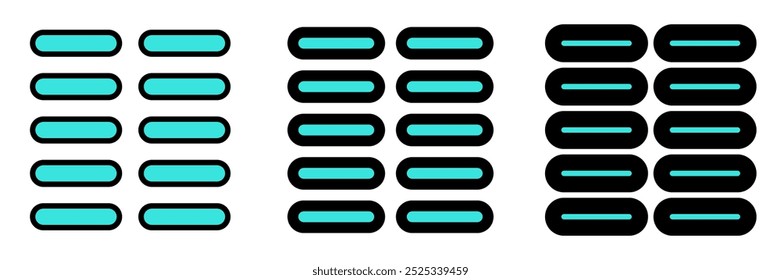 Editable text column vector icon. Part of a big icon set family. Perfect for web and app interfaces, presentations, infographics, etc