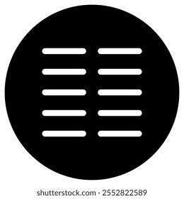 Editable text column vector icon. Part of a big icon set family. Perfect for web and app interfaces, presentations, infographics, etc
