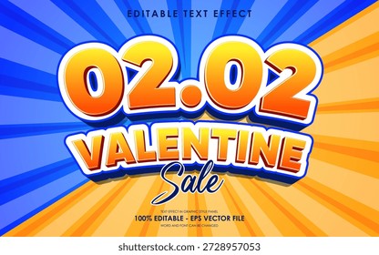 Editierbarer Texteffekt für 02.02 Valentine Sale