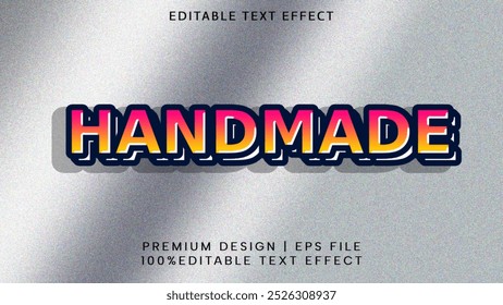 Editable Text Effect 3D Handmade Gradient Text Effect 