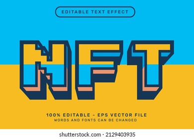 Editable text effect - 3d nft style concept