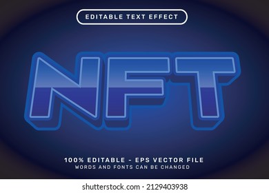 Editable text effect - 3d nft style concept