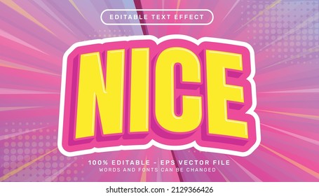 Editable text effect - 3d nice text effect style concept