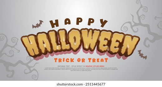 Editable text effect 3d style halloween with a scary theme