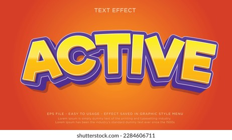 Efecto de texto editable, efecto de texto activo con tema divertido