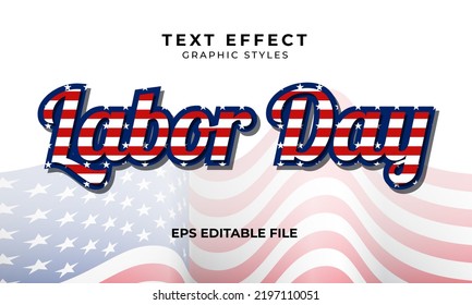Editable Text Effect With America Flag Style
