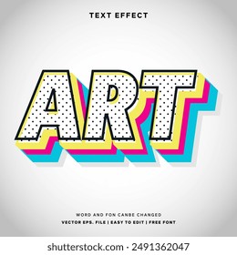 Editable text effect - Art word theme.