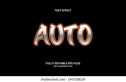 Editable text effect auto title style