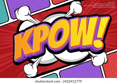 Editable text effect beat with cartoon style concept